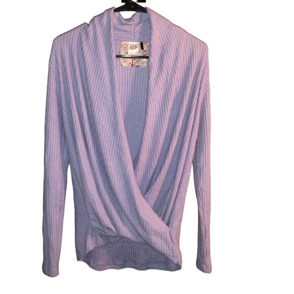 Anthropologie Akemi + Kin Waffle Knit Wrap Top Women's Size XS Excellent very ge - Picture 4 of 5